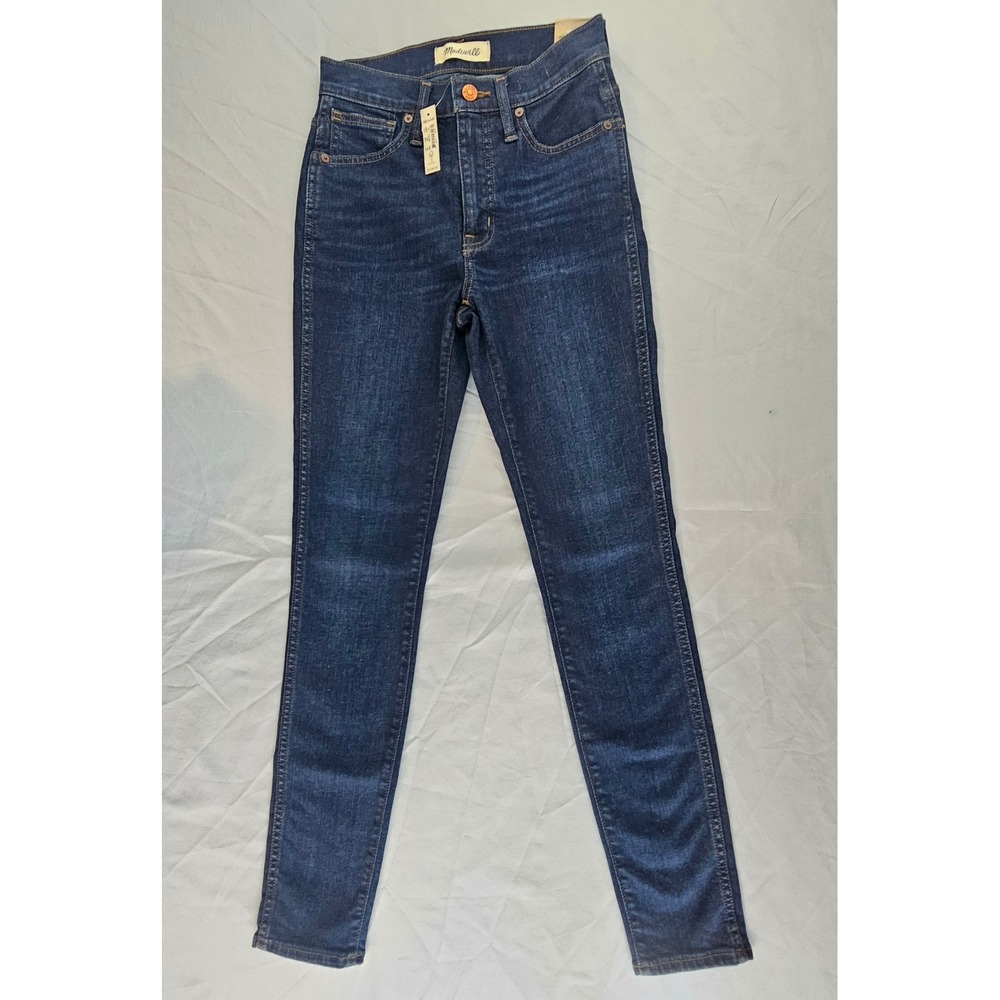 Madewell The 10" High Rise Skinny Jean‎ Size 24 Darker Wash NWT $128 L393